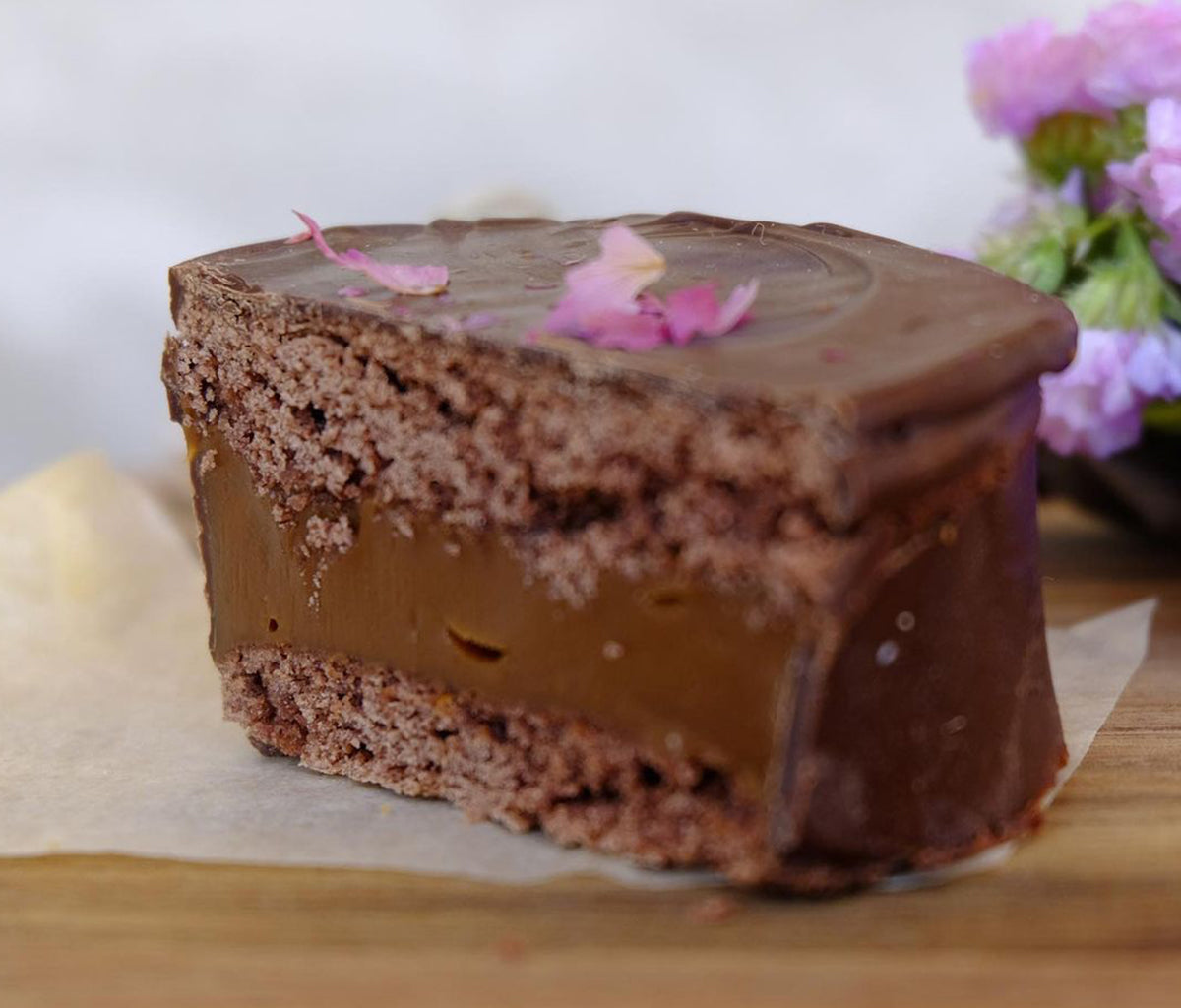 alfajor de chocolate negro